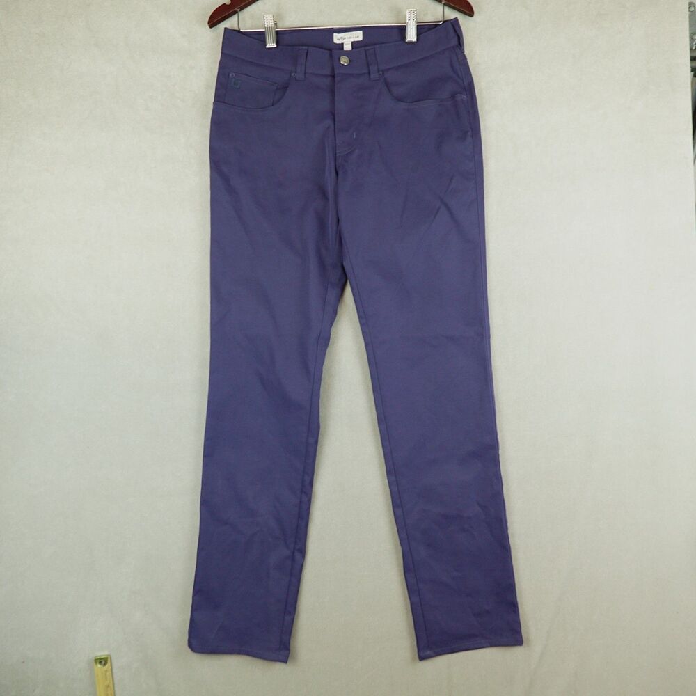 Peter Millar Performance Pants Mens 30x32 Navy Blue Five Pocket Golf EB66